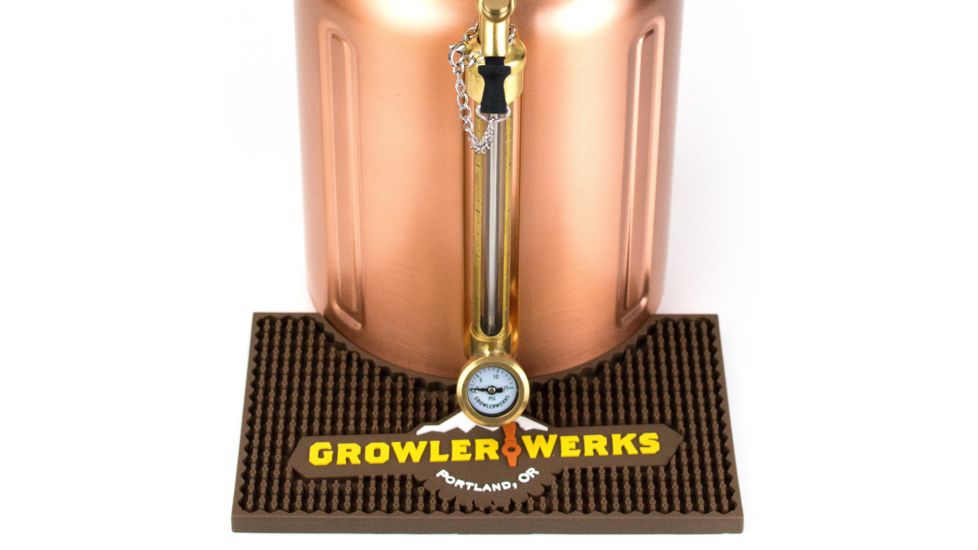 Growlerwerks Bar Mat for uKeg 128 oz Pressurized Growler, Dark Brown GWA1027-128