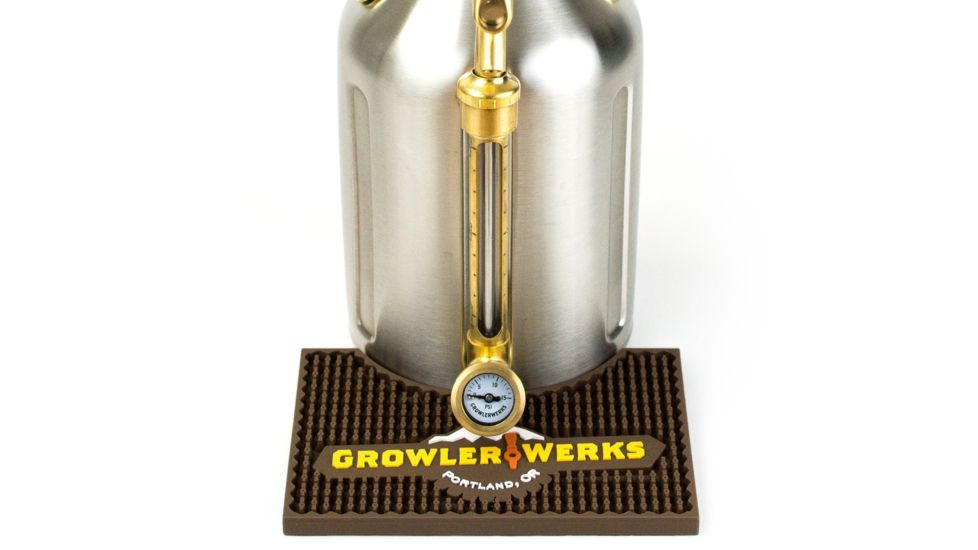 Growlerwerks Bar Mat for uKeg 64 oz Pressurized Growler, Dark Brown GWA1027-64