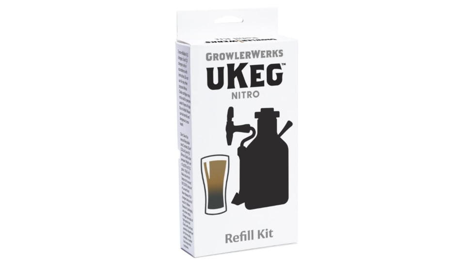 GrowlerWerks Nitro Refill Kit, White, Silver, GWA1011-RFL-05