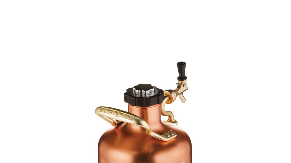 Growlerwerks uKeg 128 oz Pressurized Growler, Copper Plated GWA1002-CU-NB-00