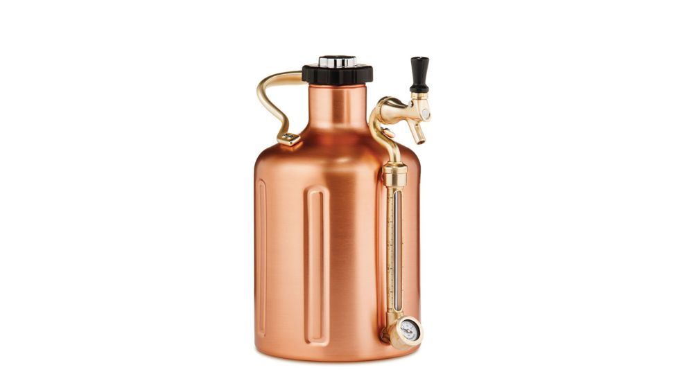 Growlerwerks uKeg 128 oz Pressurized Growler, Copper Plated GWA1002-CU-NB-00