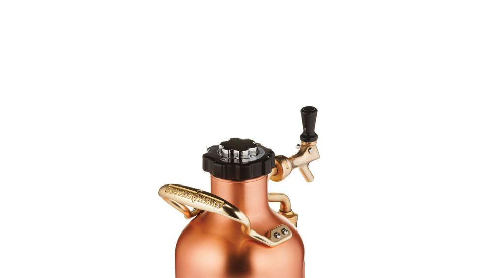 Growlerwerks uKeg 64 oz Pressurized Growler, Copper Plated GWA1001-CU-NB-00