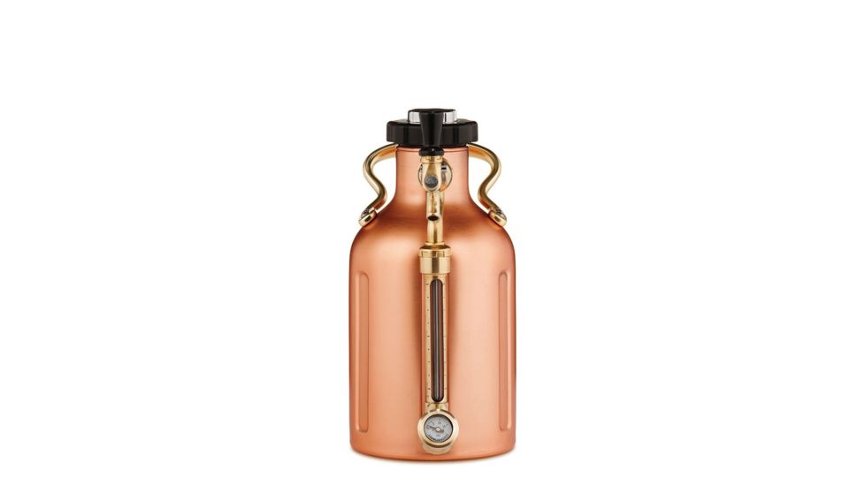 Growlerwerks uKeg 64 oz Pressurized Growler, Copper Plated GWA1001-CU-NB-00