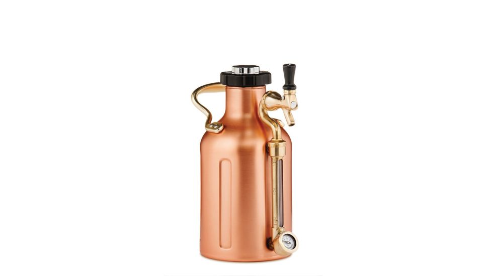 Growlerwerks uKeg 64 oz Pressurized Growler, Copper Plated GWA1001-CU-NB-00