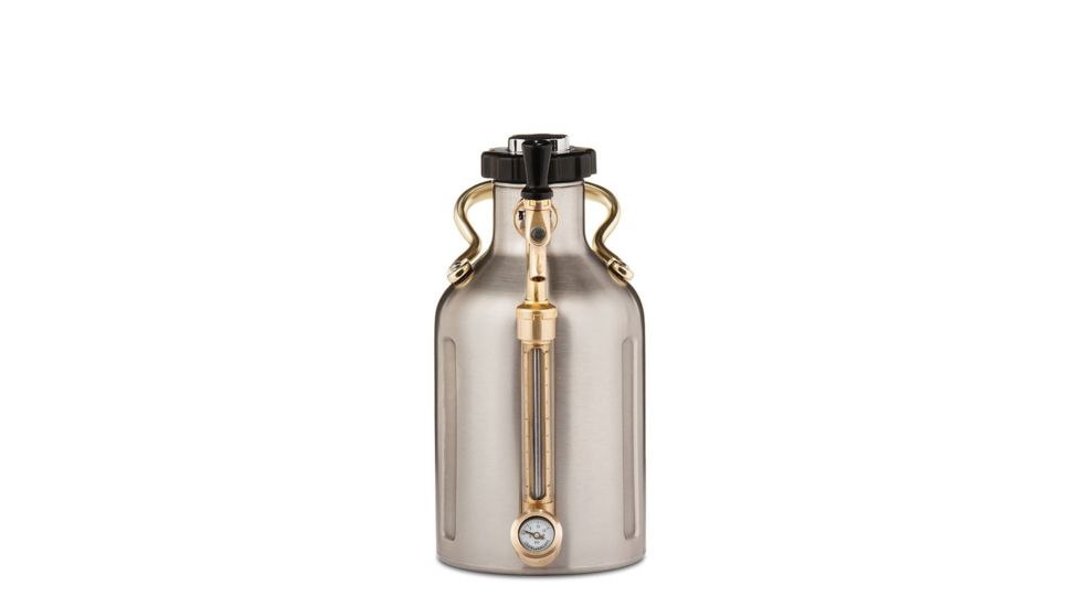 Growlerwerks uKeg 64 oz Pressurized Growler, Stainless Steel GWA1001-ST-NB-00