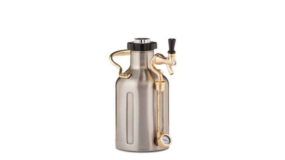 Growlerwerks uKeg 64 oz Pressurized Growler, Stainless Steel GWA1001-ST-NB-00