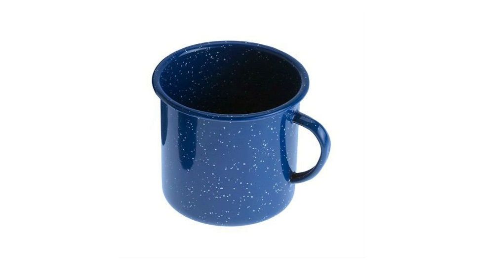 GSI Blue Enamel Cup, 24oz, Stuz-Blss, Enameled Steel, 2 Year MFG Warranty, GSI-13210