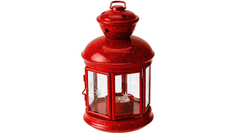 Fiesta Candle Lantern-Red