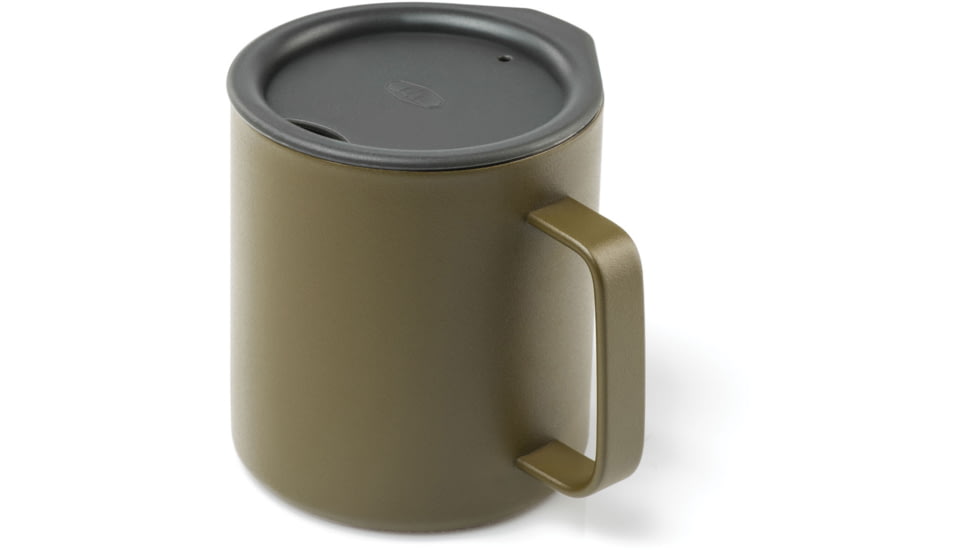 GSI Glacier Stainless 15 Fluid Ounce Camp Cup, Olive, 63244