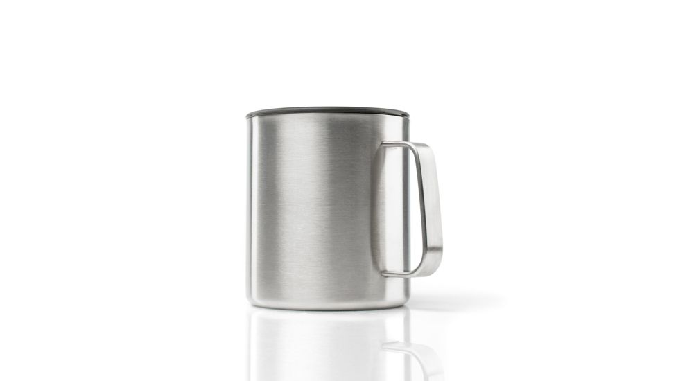 GSI Glacier Stainless 15oz Camping Double Wall Cup, Brushed, 63240
