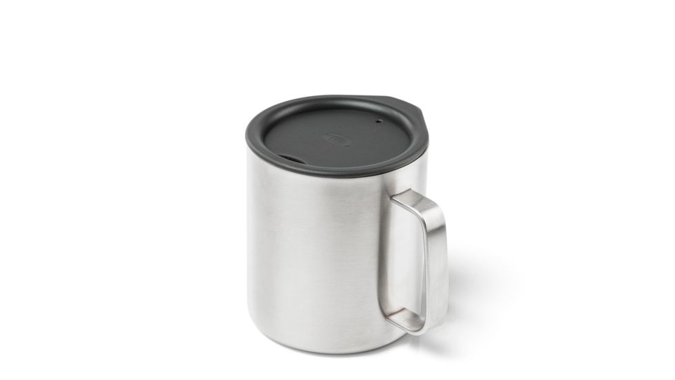 GSI Glacier Stainless 15oz Camping Double Wall Cup, Brushed, 63240