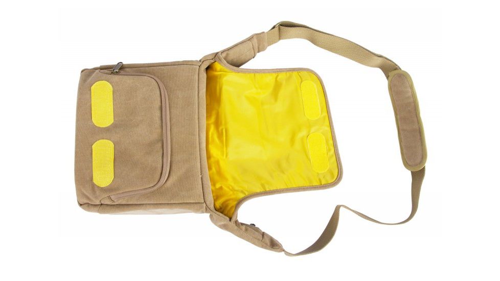 GTX Easy Camera Shoulder Bag, Kahki Tan/ Tan Faux Suede, Small/Medium, W-9.5in x H-9in x D-4.5in Z-EC8223