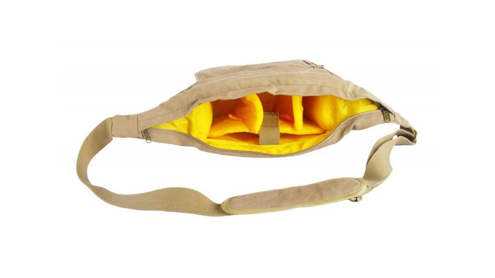 GTX Easy Camera Shoulder Bag, Kahki Tan/ Tan Faux Suede, Small/Medium, W-9.5in x H-9in x D-4.5in Z-EC8223
