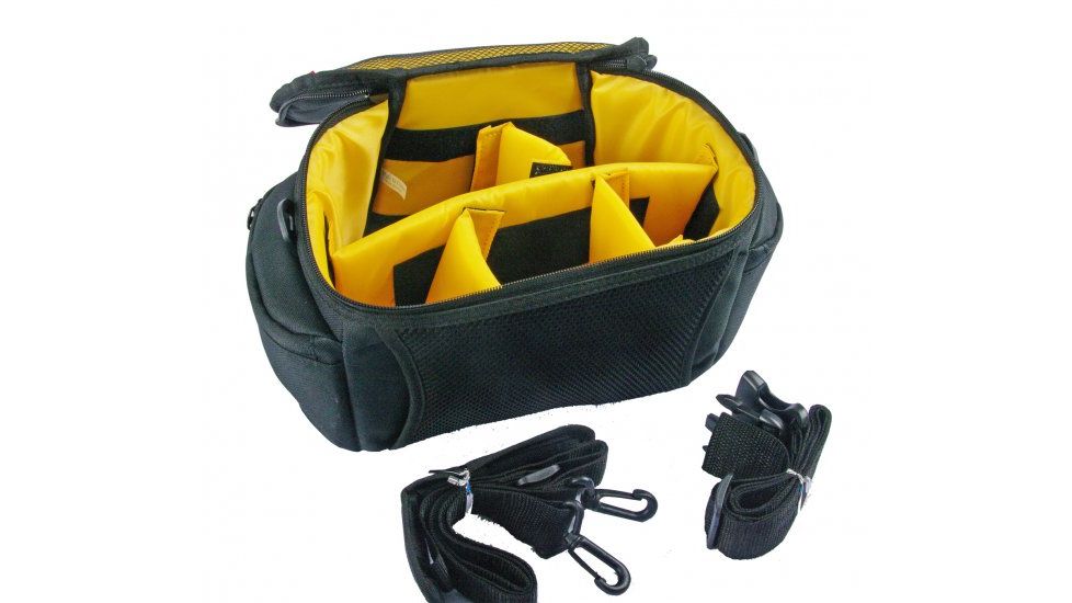GTX Easy Horizontal Traditional Camera Shoulder/Waist Bag, Black, Medium/Large, W-10in x H-6in x D-6in Z-EC8191