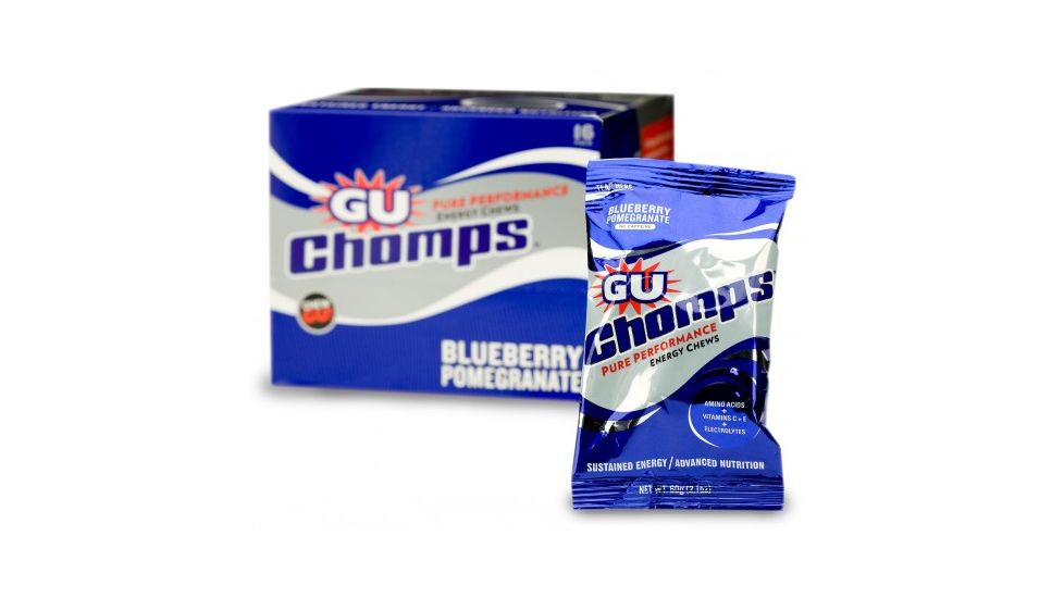 GU Chomps Blueberry Pomegranate Energy Chews-16 Pack