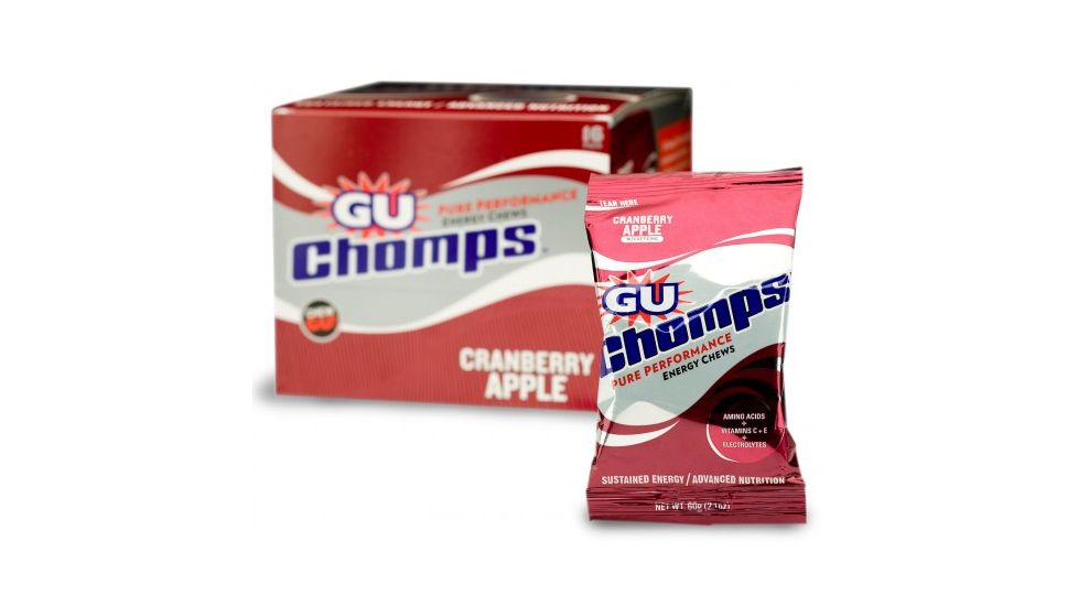 GU Chomps Cranberry Apple Energy Chews-16 Pack