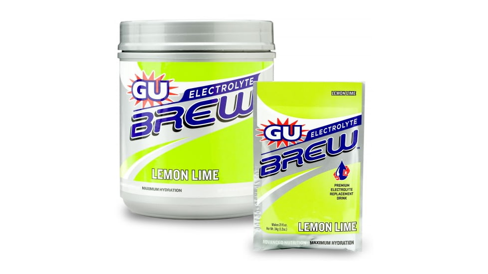 GU Lemon Lime Electrolyte Brew Packets-16 Pack