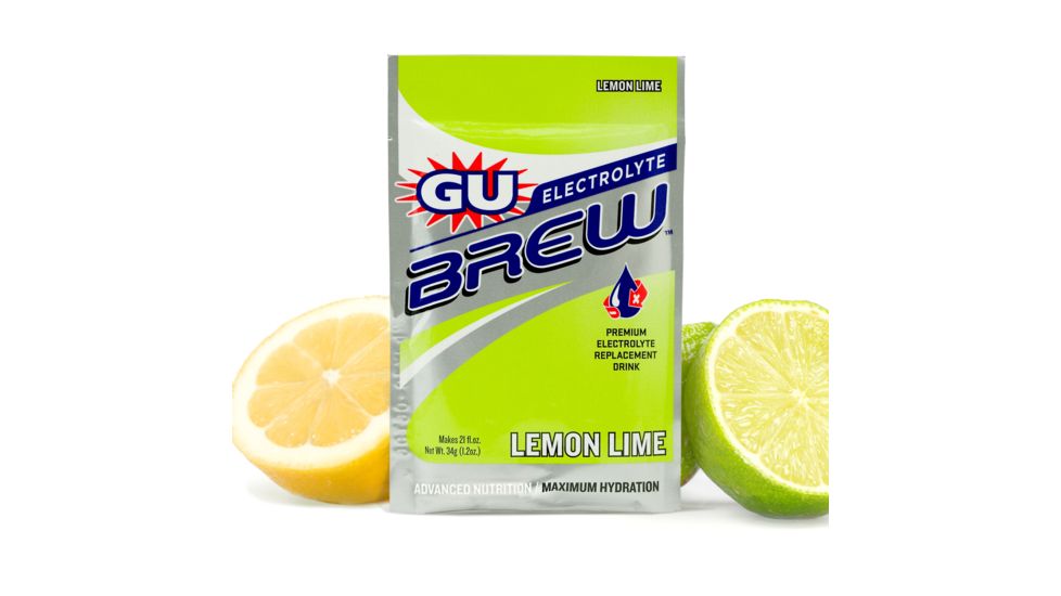 GU Lemon Lime Electrolyte Brew Packets - Clearance-Single