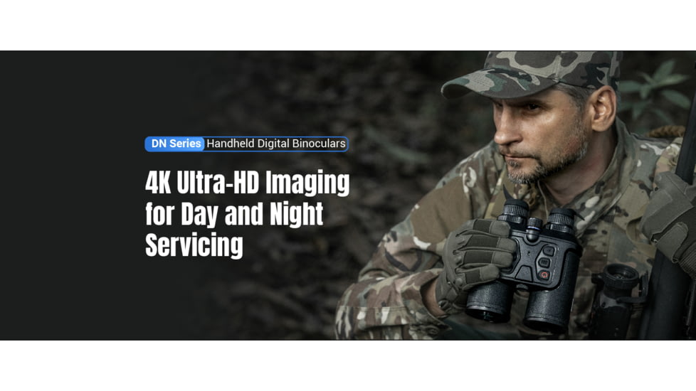 Guide Sensmart DN Series DN30 1.9-15.2x30mm Night Vision Binocular, 3840x2160, Black, DN30