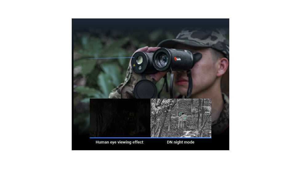 Guide Sensmart DN Series DN30 1.9-15.2x30mm Night Vision Binocular, 3840x2160, Black, DN30