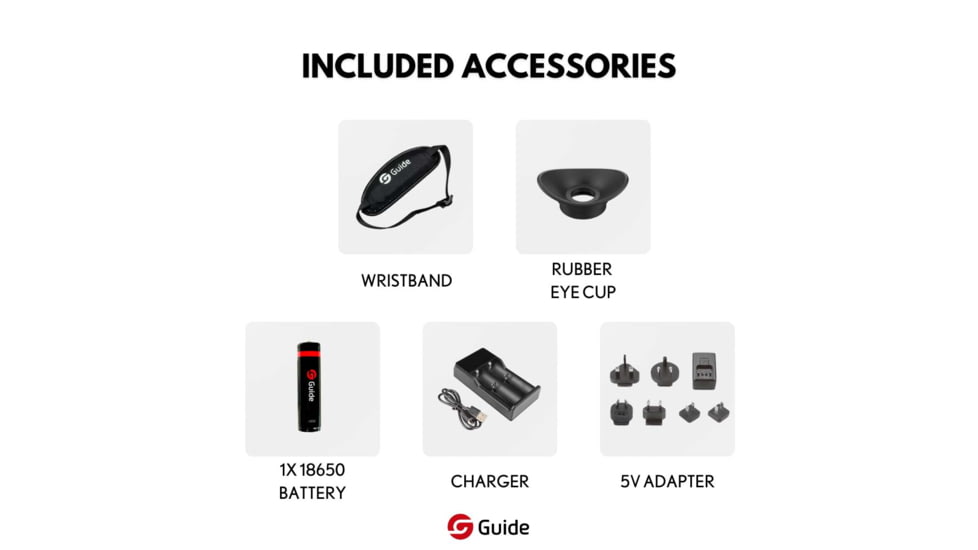 Guide Sensmart TD 633 2x35mm 30mm Tube Thermal Imaging Monoculars, LRF, Black, TD633L