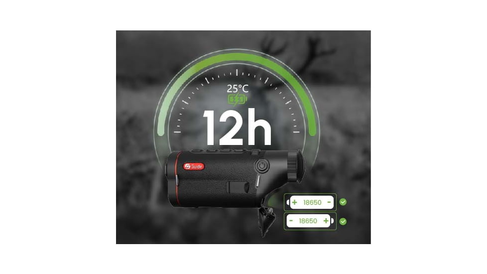 Guide Sensmart TD 653 2.6x50mm 30mm Tube Thermal Imaging Monoculars, LRF, Black, TD653L