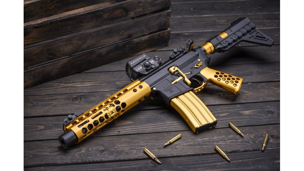 Guntec USA AR-15 Accent Kit, Anodized Gold, ACC-KIT-GOLD