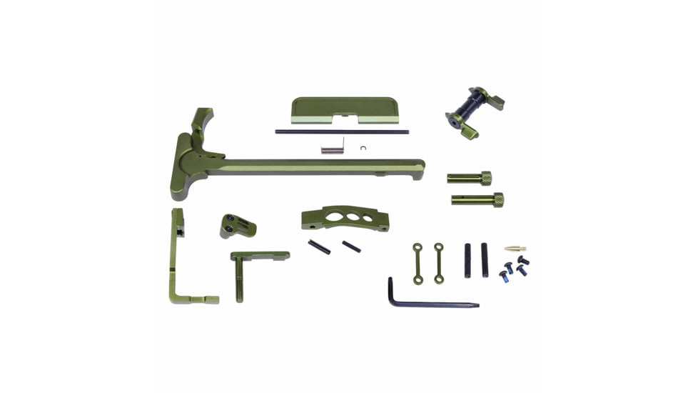 Guntec USA AR-15 Accent Kit, Anodized Green, ACC-KIT-GREEN