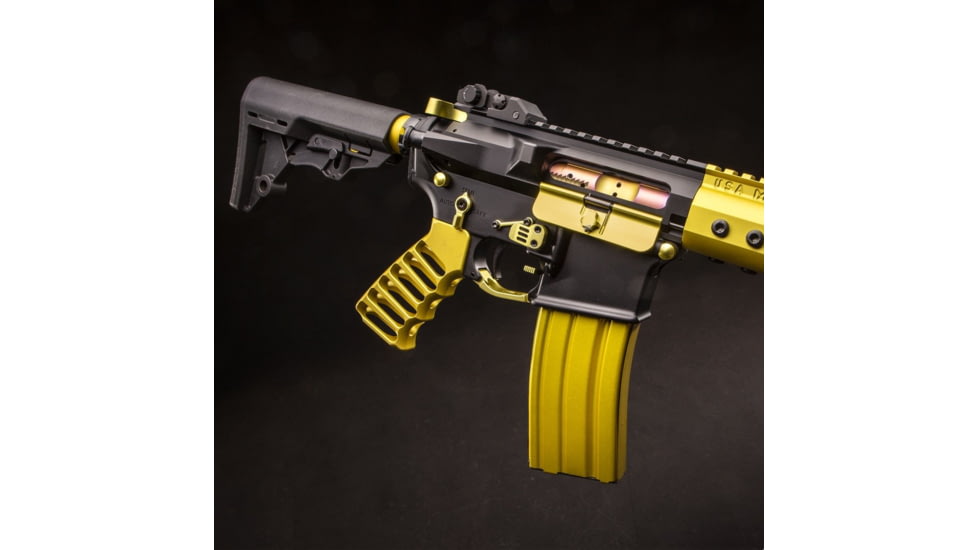 Guntec USA AR-15 Accent Kit, Anodized Neon Yellow, ACC-KIT-NY