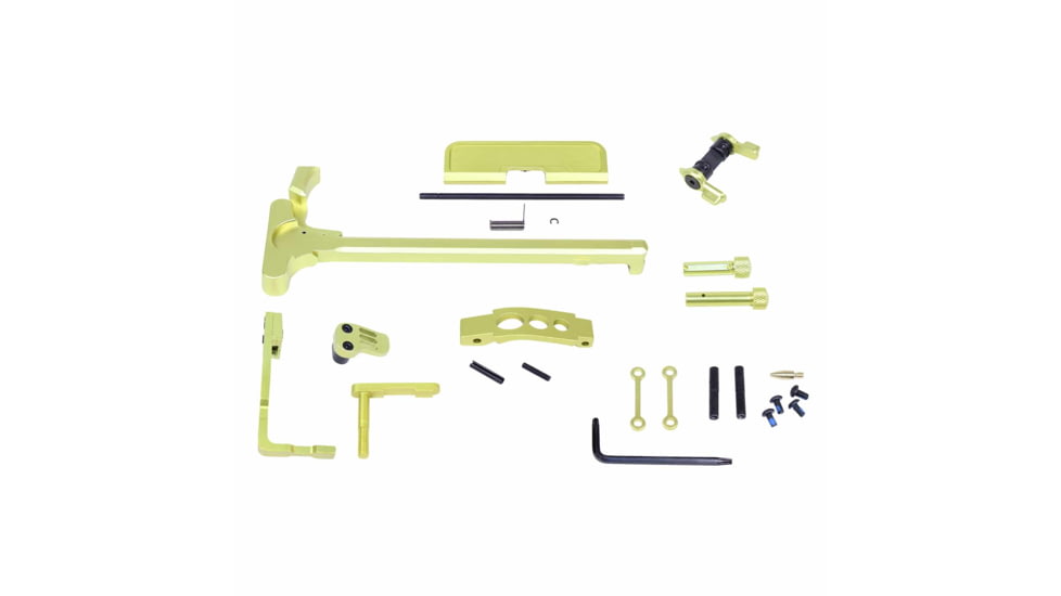 Guntec USA AR-15 Accent Kit, Anodized Neon Yellow, ACC-KIT-NY