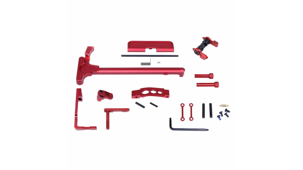 Guntec USA AR-15 Accent Kit, Anodized Red, ACC-KIT-RED
