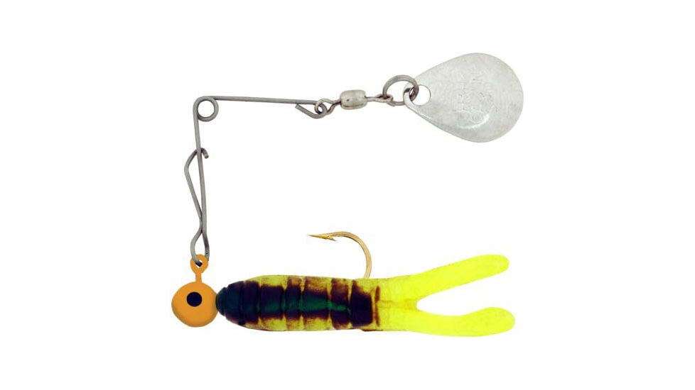 H&amp;H Lure Company Cajun Super Spin, Chartreuse Crawfish, Nickel Blade, 1/8oz, CSS-15N
