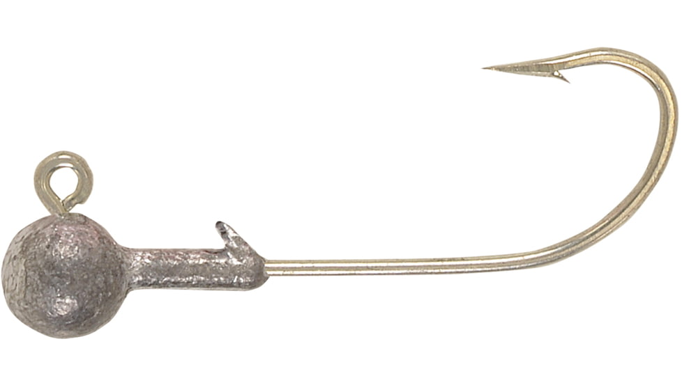 H&amp;H Lure Company Cocahoe Round SW Jighead, 1/4 oz, 2/0 Hook Unpainted, 10/Pack, C1410-08