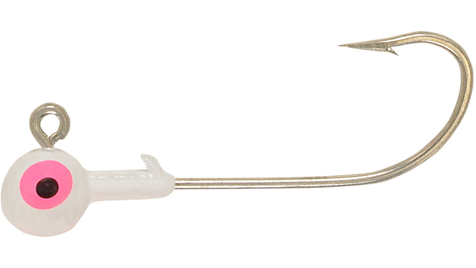 H&amp;H Lure Company Cocahoe Round SW Jighead, 1/4 oz, 2/0 Hook, White 10/Pack, C1410-02