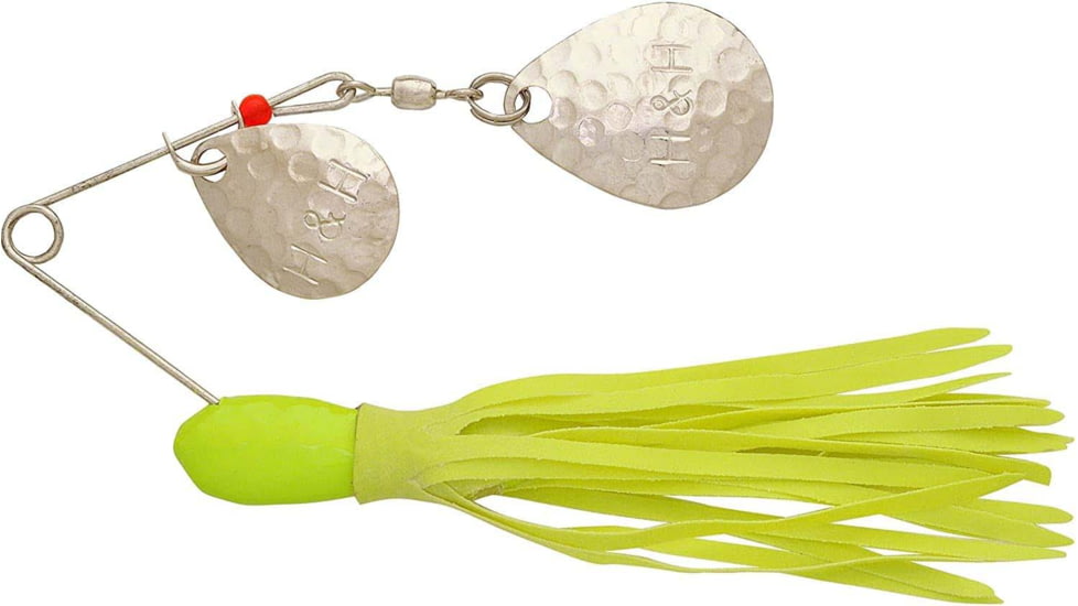 H&amp;H Lure Company Double Spinner, Chartreuse, 3/8oz, HHDS115-22