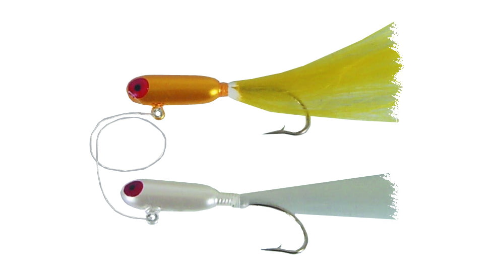 H&amp;H Lure Company H&amp;H Mag Redfish Rig, 40LB, 1/4oz, White/Yell, IMRFR80-01