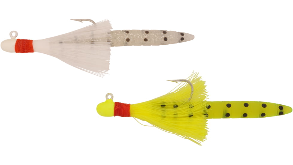H&amp;H Lure Company H&amp;H Speck Tails Rig, 1/8oz, Clear Glitter/Chartreuse Glitter, I18ST-08