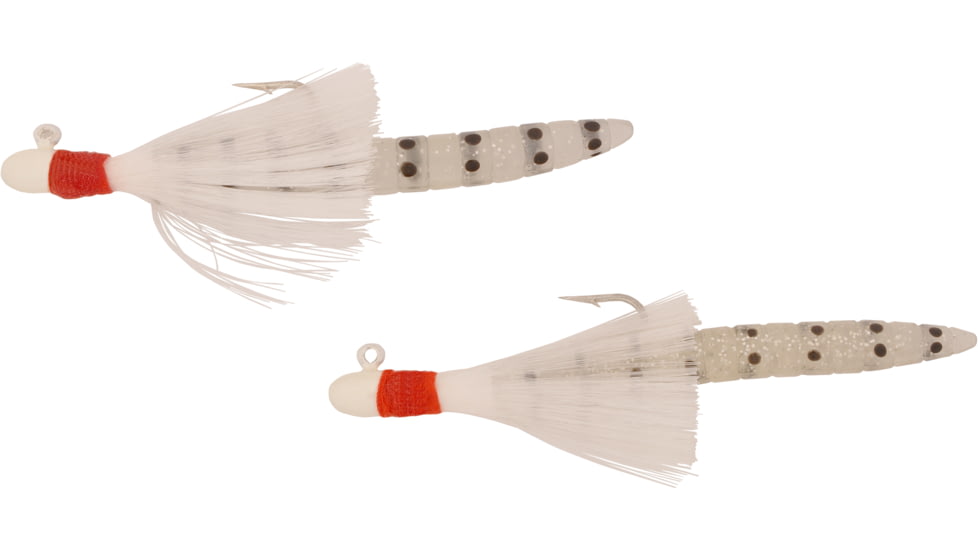 H&amp;H Lure Company H&amp;H Speck Tails Rig, 1/8oz, Clear/Glitter, I18ST-06