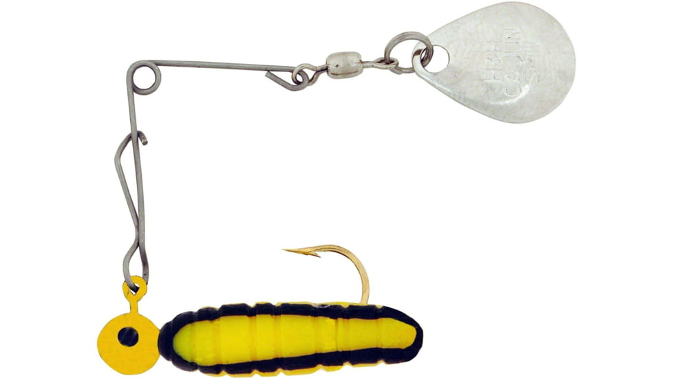 H&amp;H Lure Company Pro Cajun Spin, Yellow/Black Dots, Nickel Blade, 1/32oz, CGS-19N
