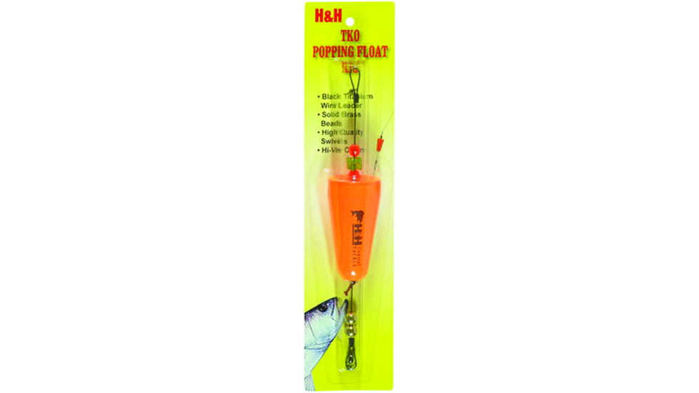 H&amp;H Lure Company TKO Popping Float Rig Orange, TKOPFR-01