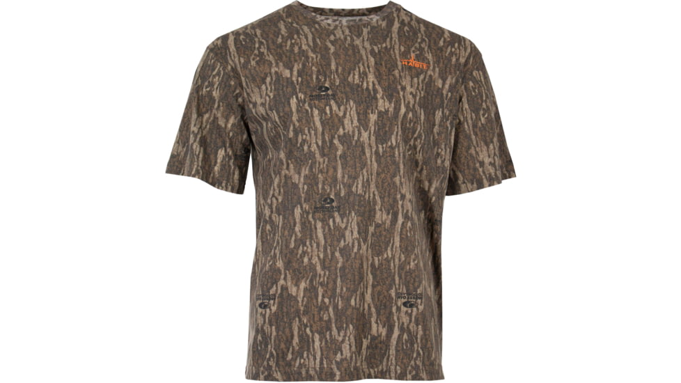 Habit Bear Cave Camo Short Sleeve Tee - Men's, Mossy Oak Bottomland, Large, TS10005-014-L