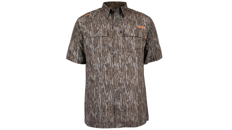 Habit Hatcher Pass Camo Guide Short Sleeve Shirt - Mens, Mossy Oak New Bottomland, Medium, TS1476-14-M