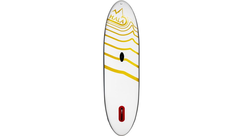 Hala Asana Inflatable Sup Board, w/Backcountry Comfort Rolling Backpack, Rival Aluminum Travel Paddle, Medium, BD17RA01