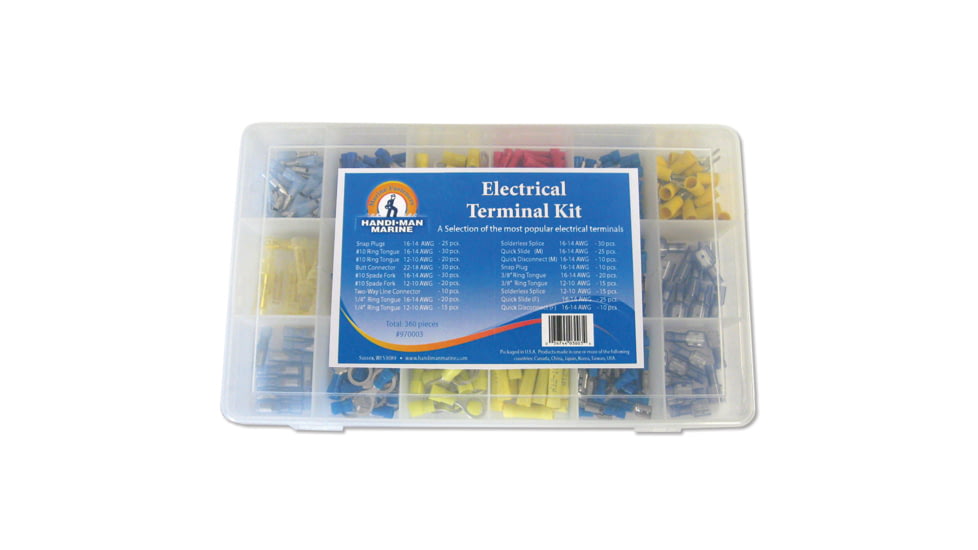 Handi-Man Marine Electrical Terminal Kit - 360 Pieces 64974