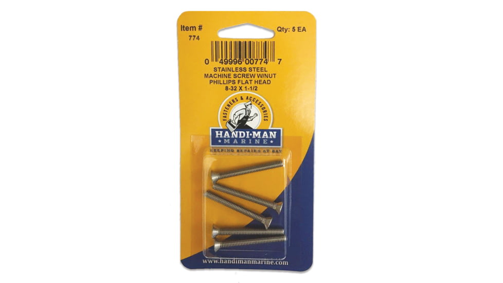Handi-Man Marine Phillips Machine Flat Screw - 8-32 x 1-1/2 71712