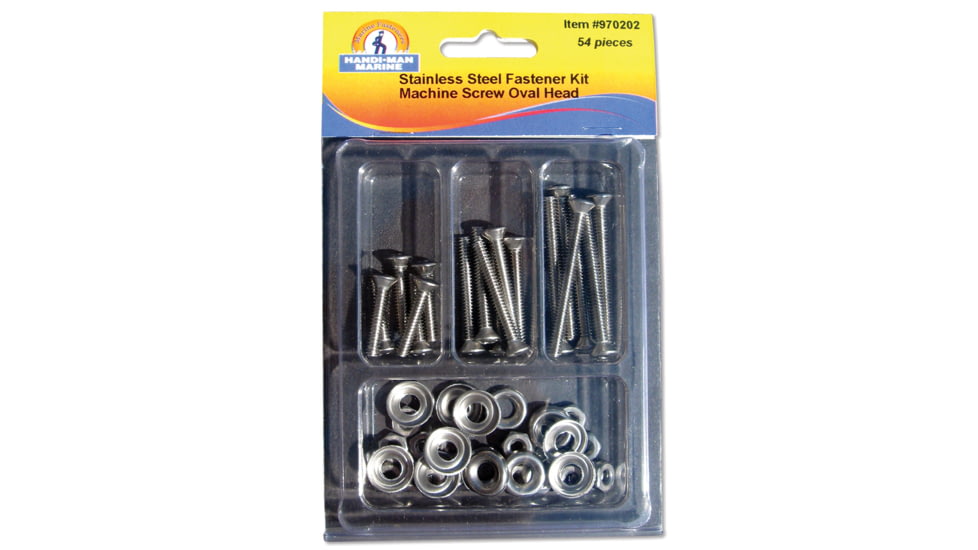 Handi-Man Marine Phillips Oval Head Machine Screw Kit - 54 Pieces 64928