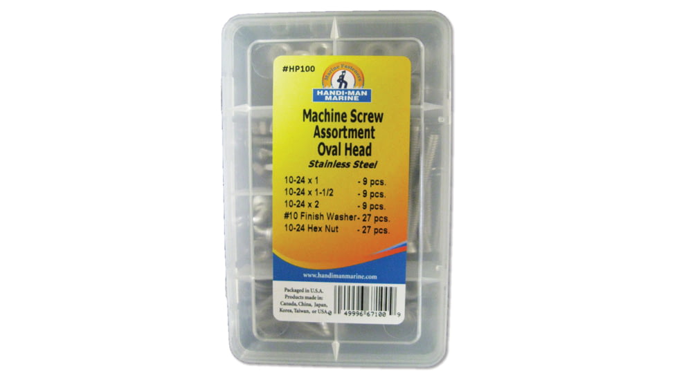 Handi-Man Marine Phillips Oval Head Machine Screw Kit - 81 Pieces 64919
