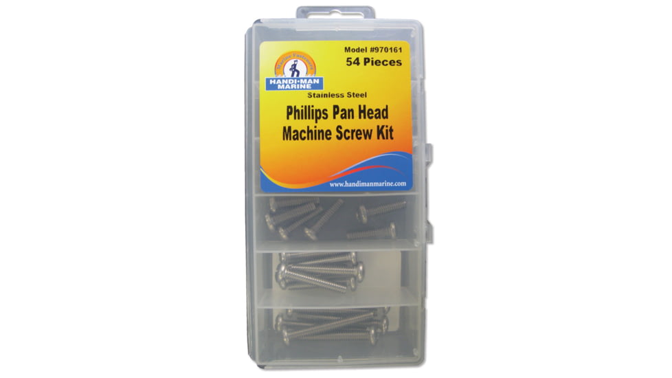 Handi-Man Marine Phillips Pan Head Machine Screw Kit - 54 Pieces 64931