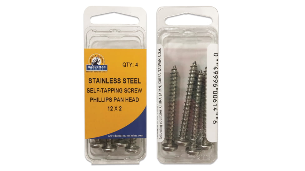 Handi-Man Marine Phillips Self Tapping Pan Head Screw - #12 x 2" 72837