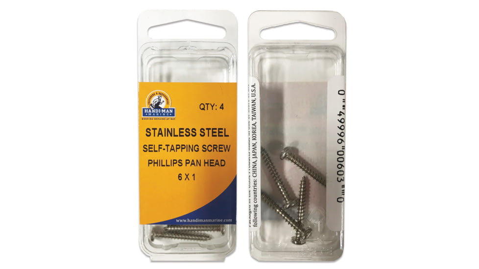 Handi-Man Marine Phillips Self Tapping Pan Head Screw - #6 x 1" 72836
